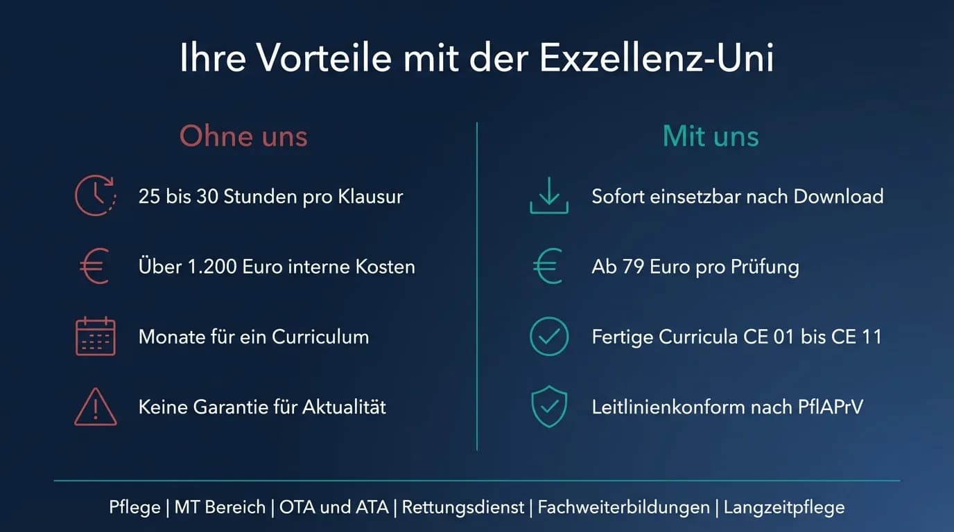 Ihre Vorteile: Ohne uns vs. Mit uns im direkten Vergleich