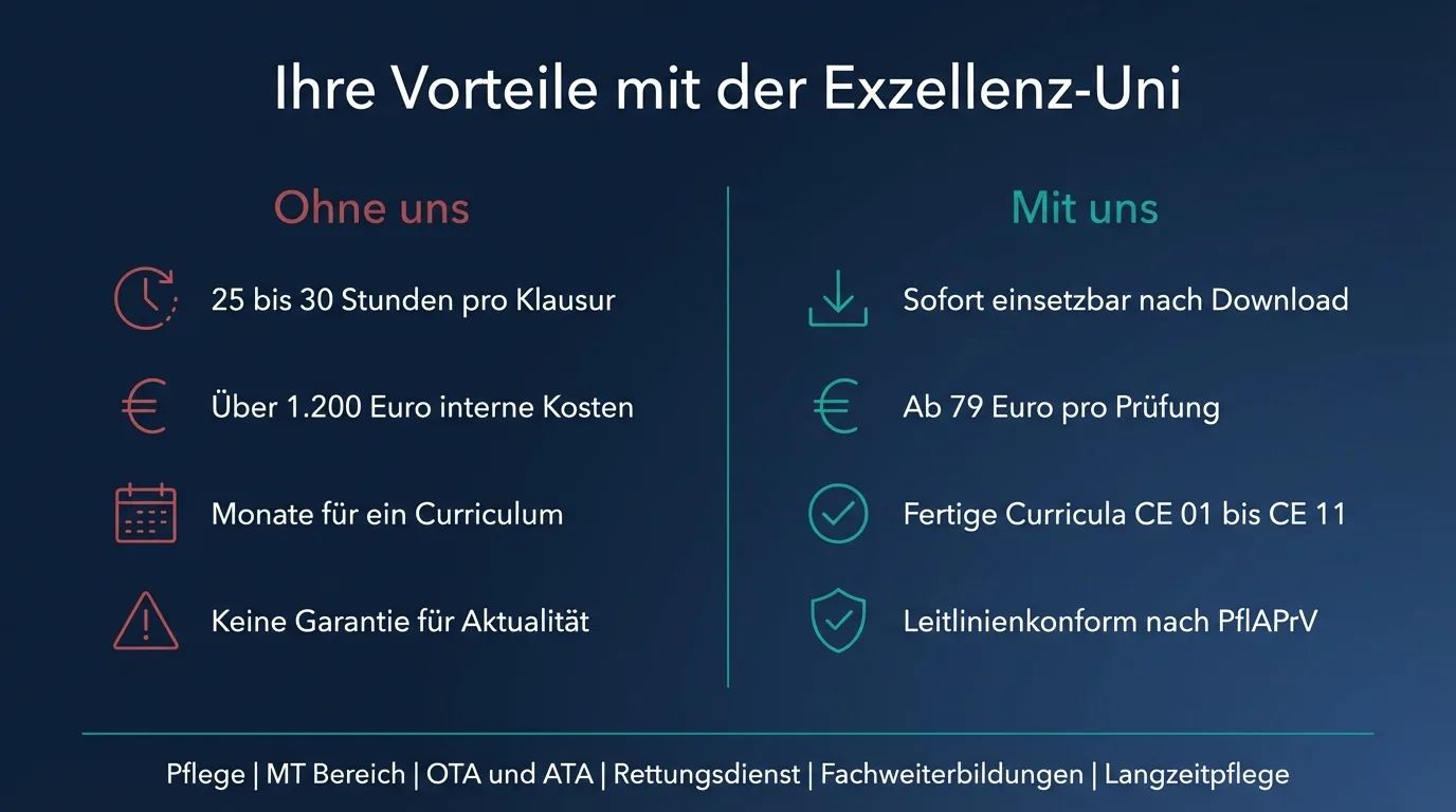 Ihre Vorteile: Ohne uns vs. Mit uns im direkten Vergleich