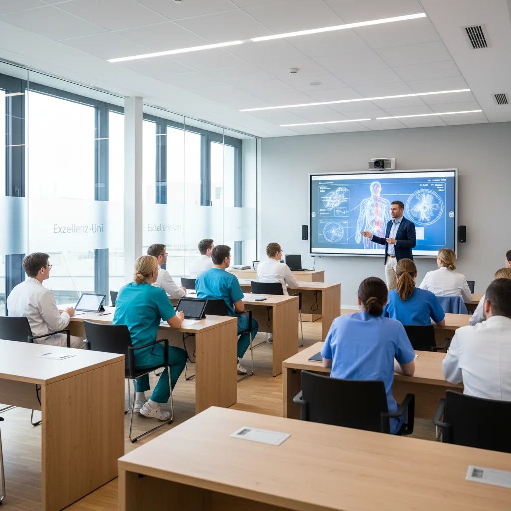 Premium Inhouse-Workshop der Exzellenz-Uni — Dozent am Smartboard mit 30 Teilnehmenden